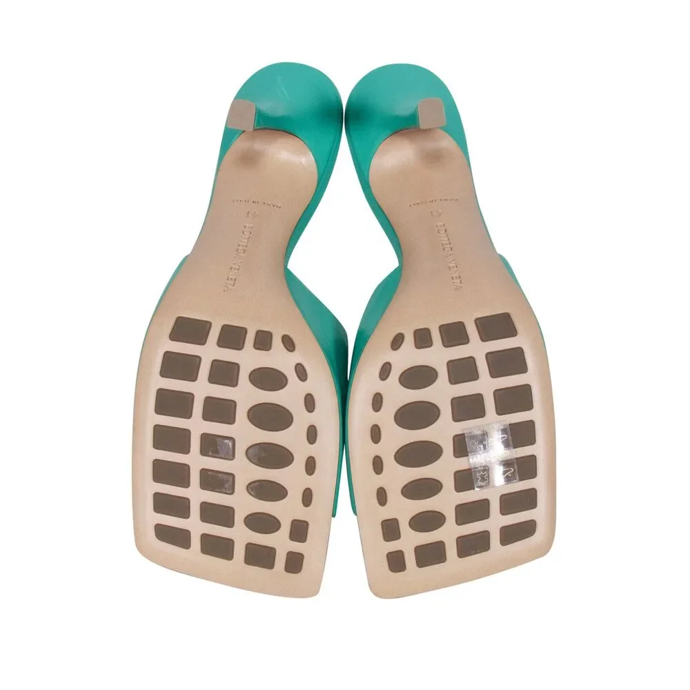 Bottega Veneta - Grass Green Leather Mule Heels Sz 11